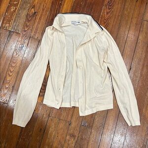 Uniqlo Cream Button-Up Collared Cardigan